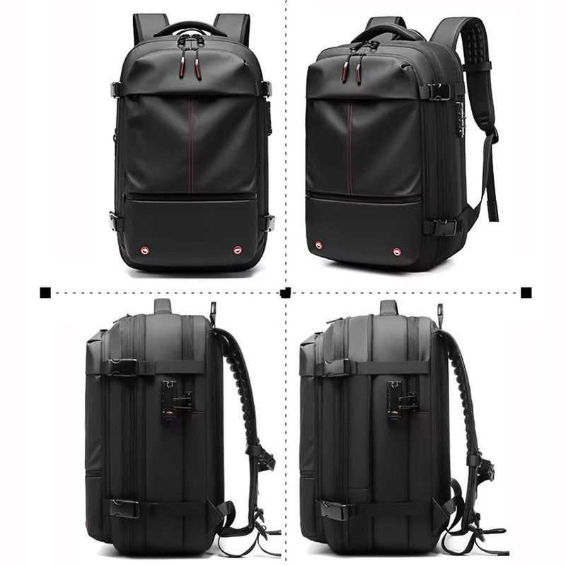 Mochila de Viagem com Cadeado e Compressão a Vácuo - Trezzi™
