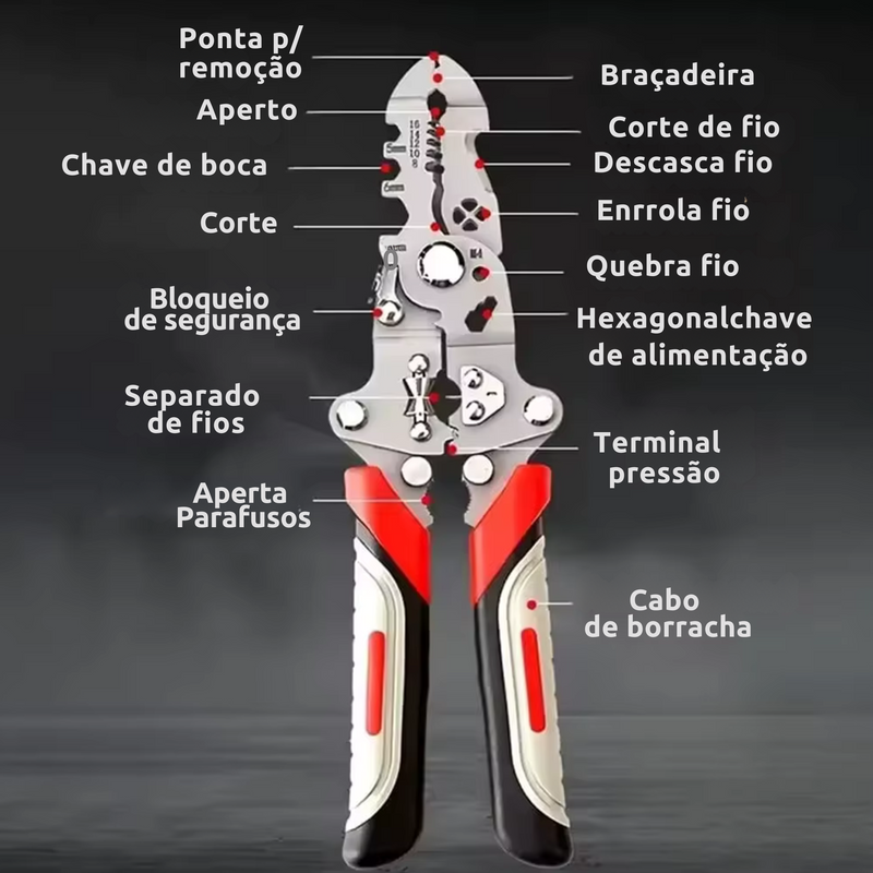 Alicate Multitarefas 12 em 1 - Trezzi™