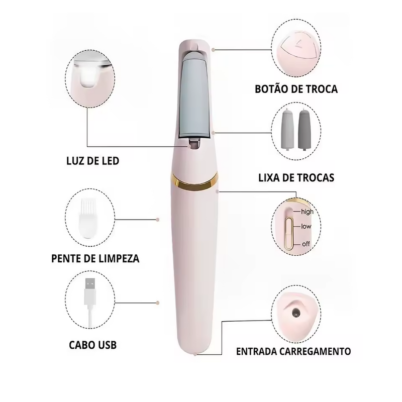 Removedor Elétrico de Calos e Pele Ressecada - Trezzi™